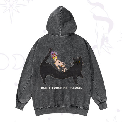 Purplehecate Don't Touch Me Washed Hoodie
