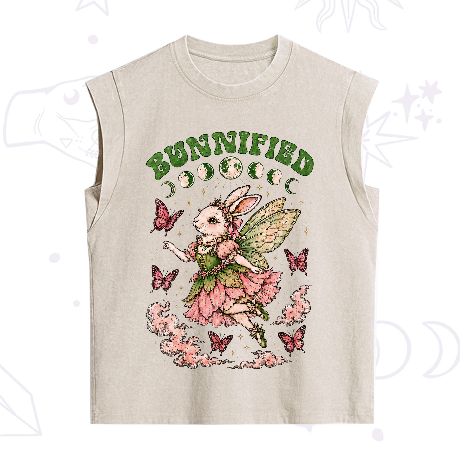 Purplehecate Bunnified Fairy Bunny Vintage Washed Tank