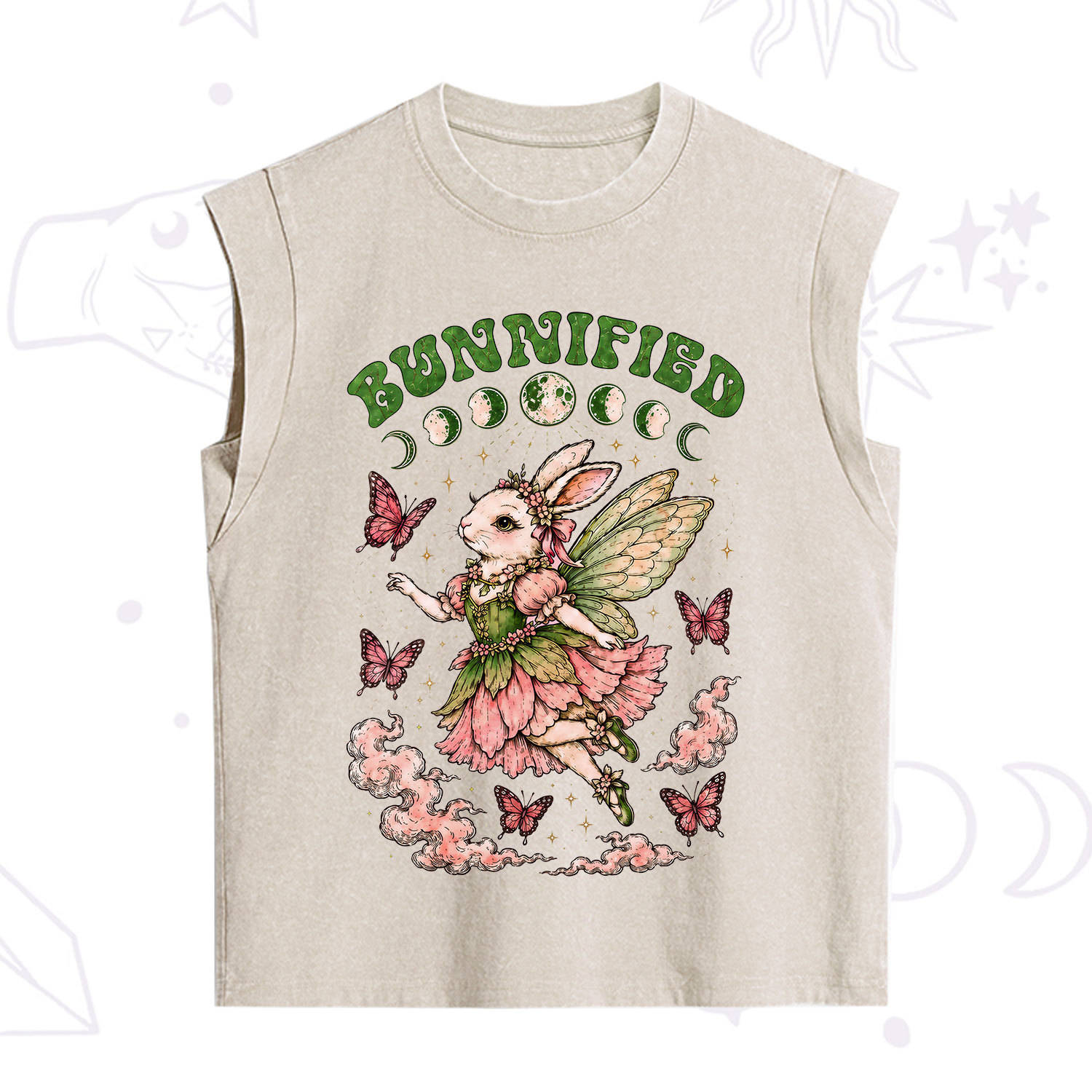 Purplehecate Bunnified Fairy Bunny Vintage Washed Tank