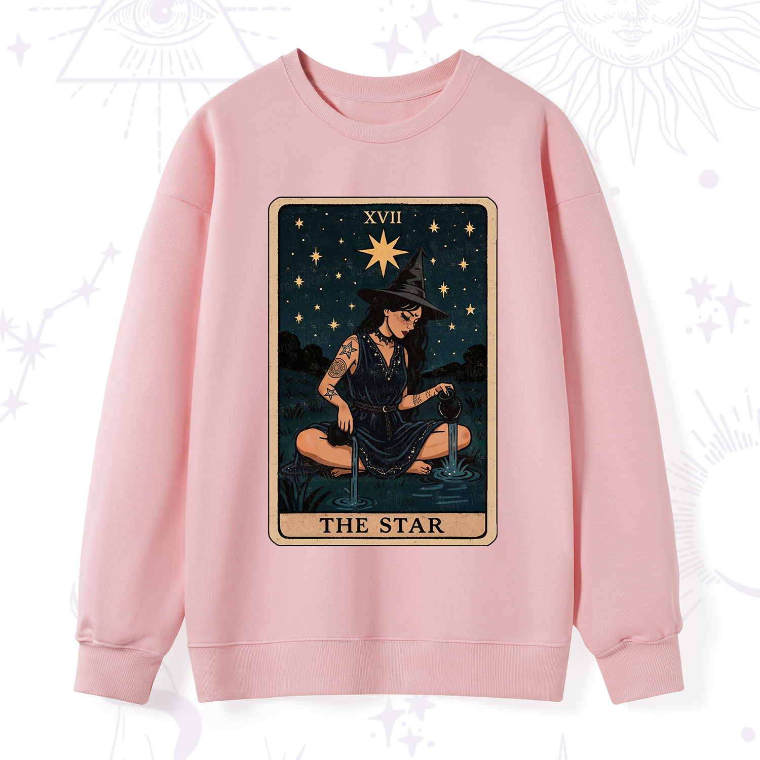 Purplehecate The Star Witch Tarot Sweatshirt