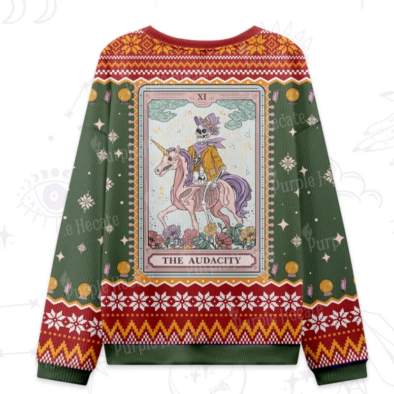 Purplehecate The Audacity Tarot Card Ugly Christmas Sweatshirts