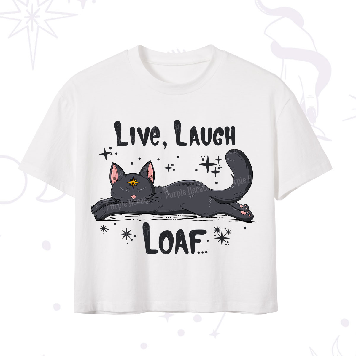 Purplehecate Live Laugh Loaf Crop T-Shirt