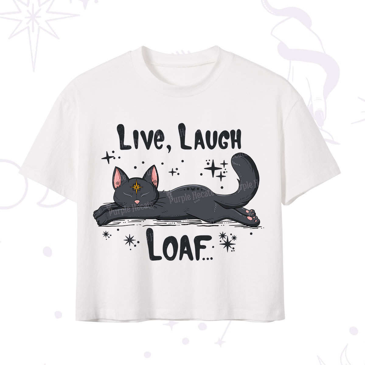 Purplehecate Live Laugh Loaf Crop T-Shirt