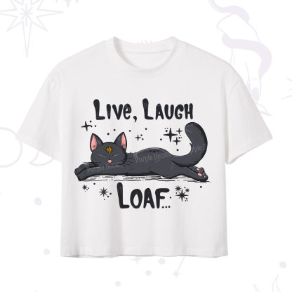 Purplehecate Live Laugh Loaf Crop T-Shirt