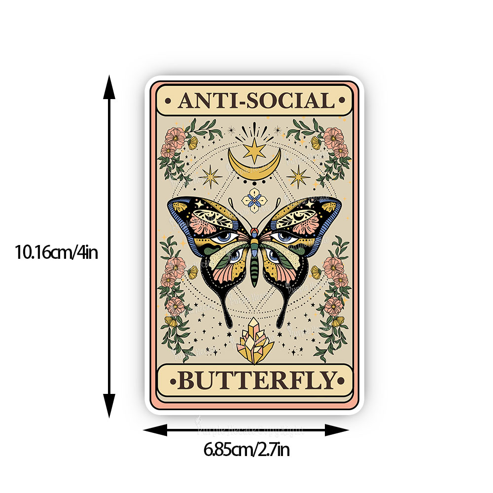 Purplehecate The Anti Social Nutterfly Oracle Card Sticker