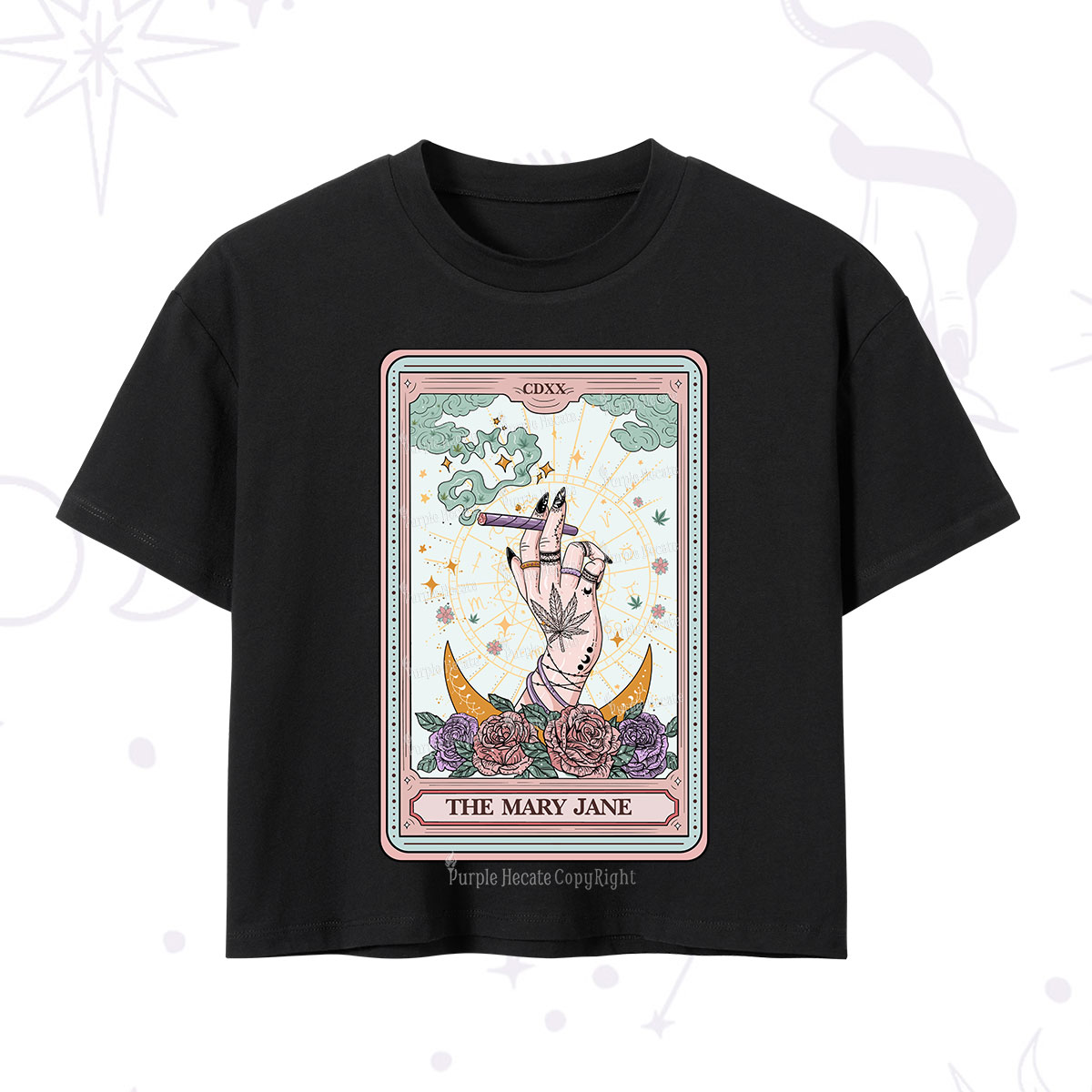 Purplehecate The Mary Jane Tarot Crop T-Shirt