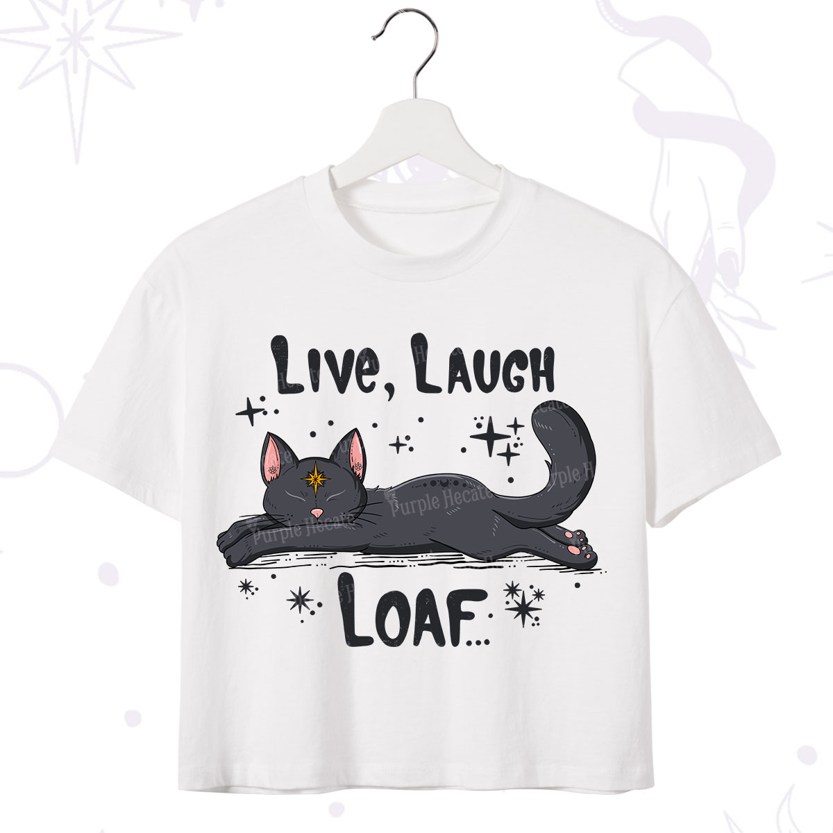 Purplehecate Live Laugh Loaf Crop T-Shirt