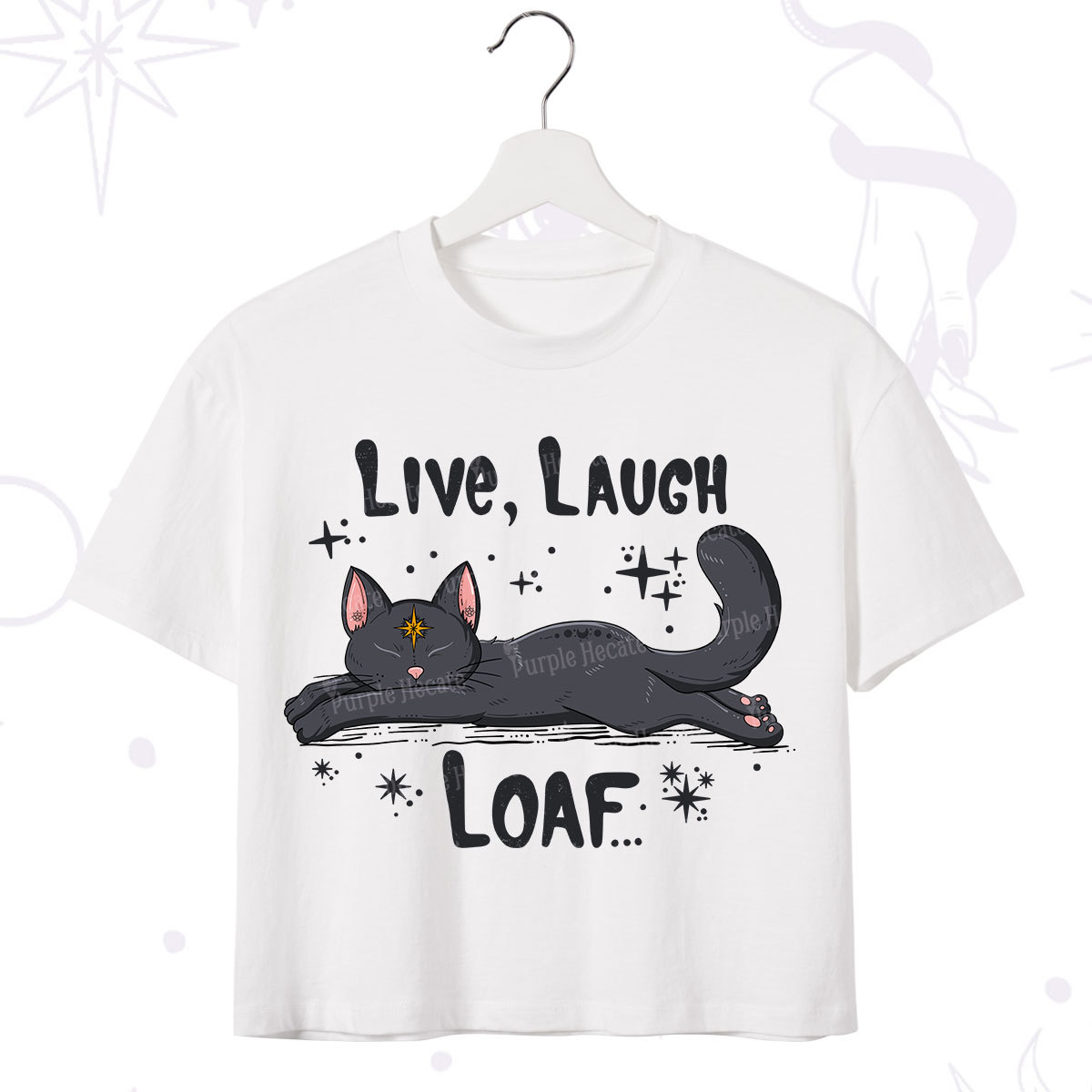Purplehecate Live Laugh Loaf Crop T-Shirt