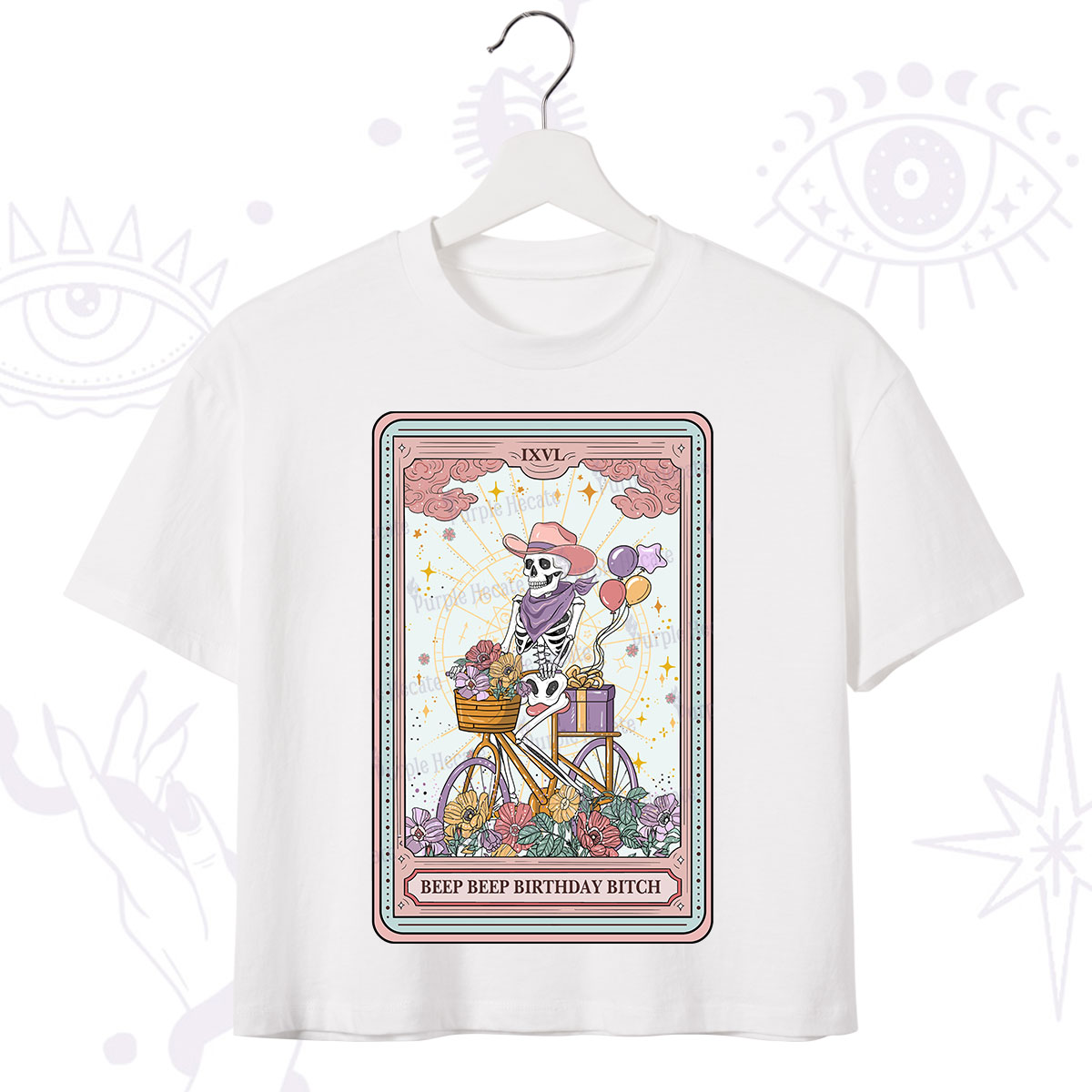 Purplehecate The Beep Beep Birthday Bitch Tarot Crop T-Shirt