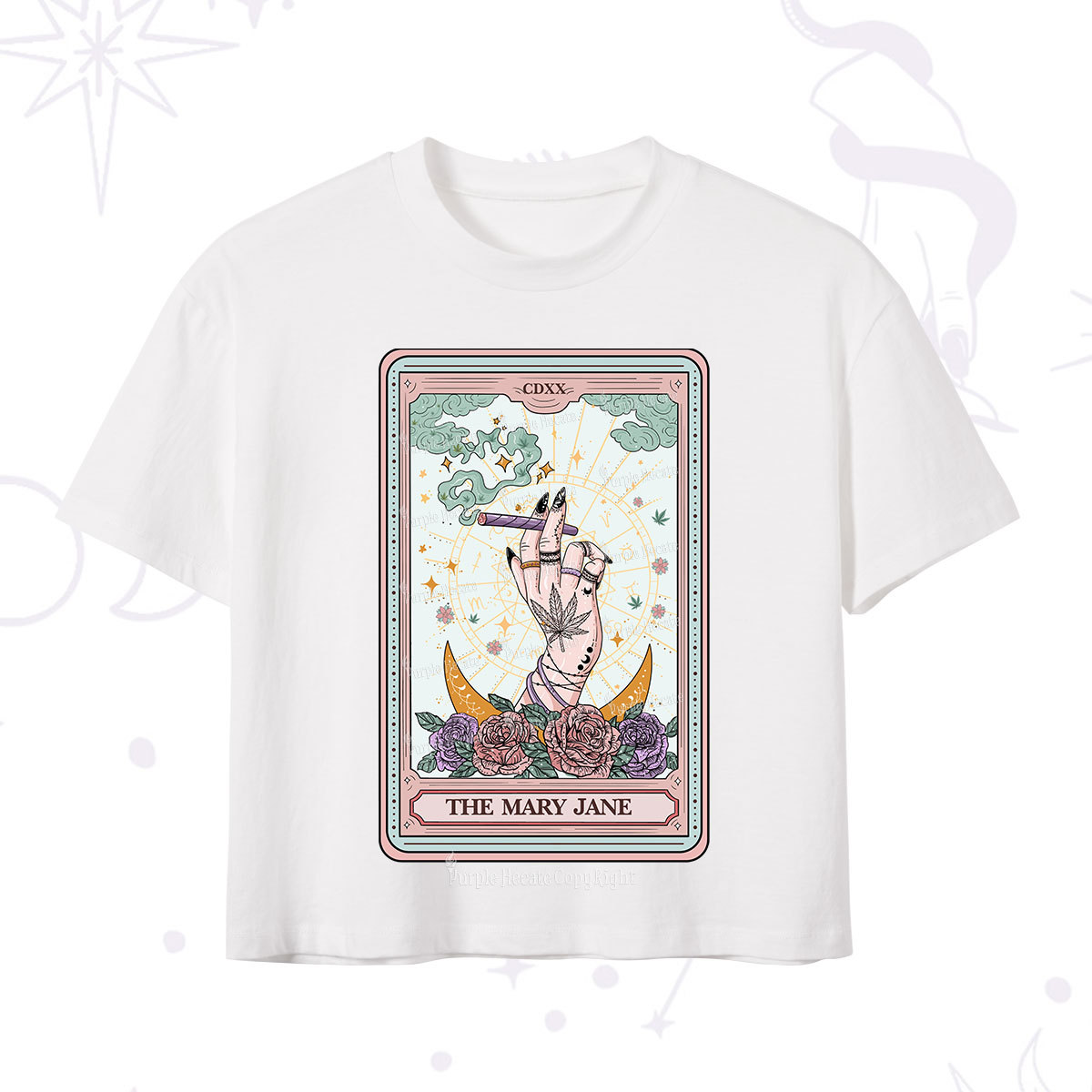 Purplehecate The Mary Jane Tarot Crop T-Shirt