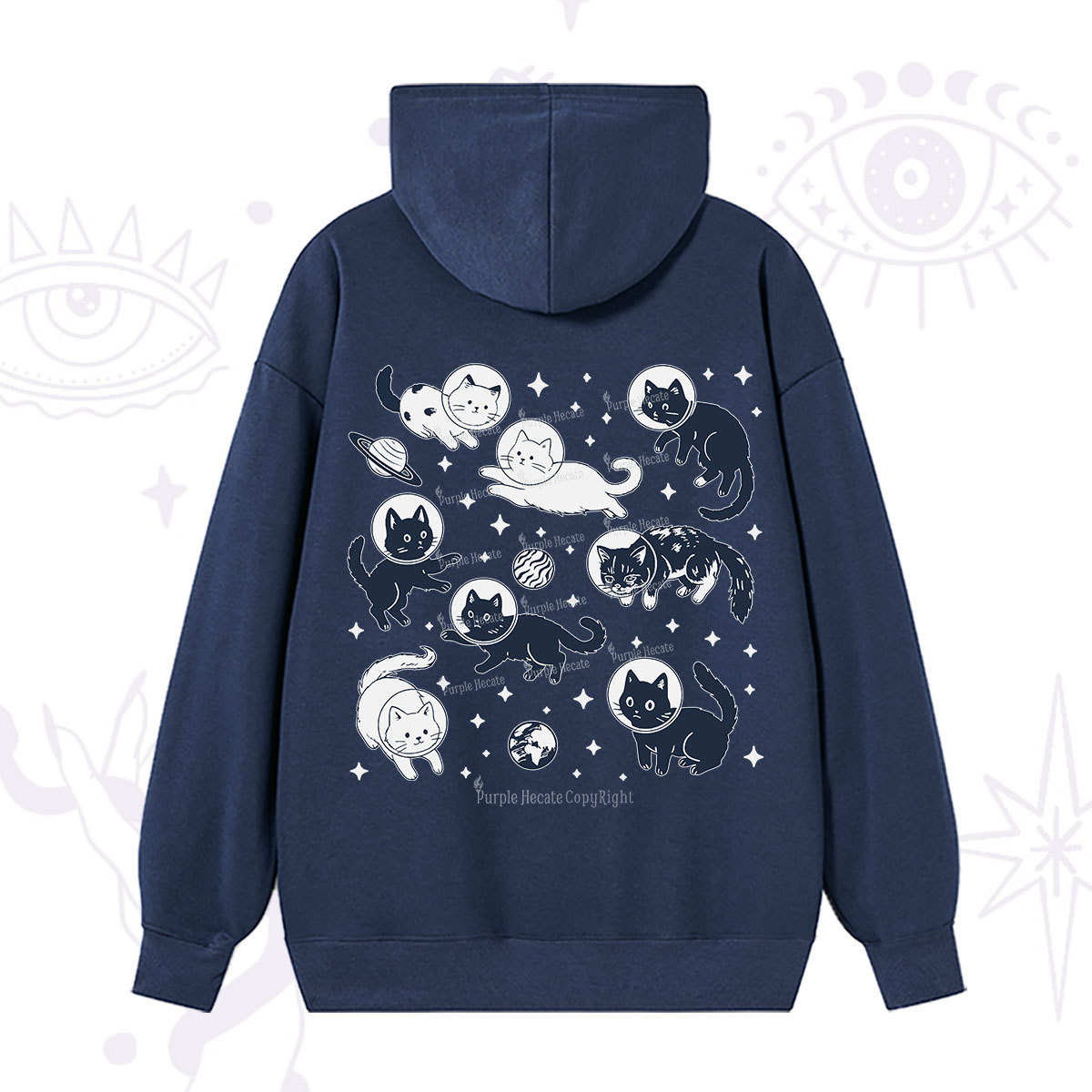 Purplehecate Cats in Space Hoodie