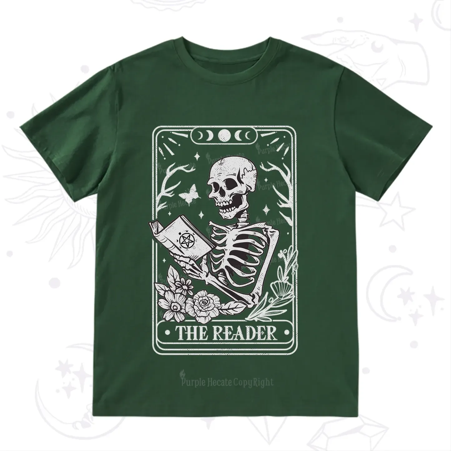 Purplehecate The Reader Tarot Card T-Shirt