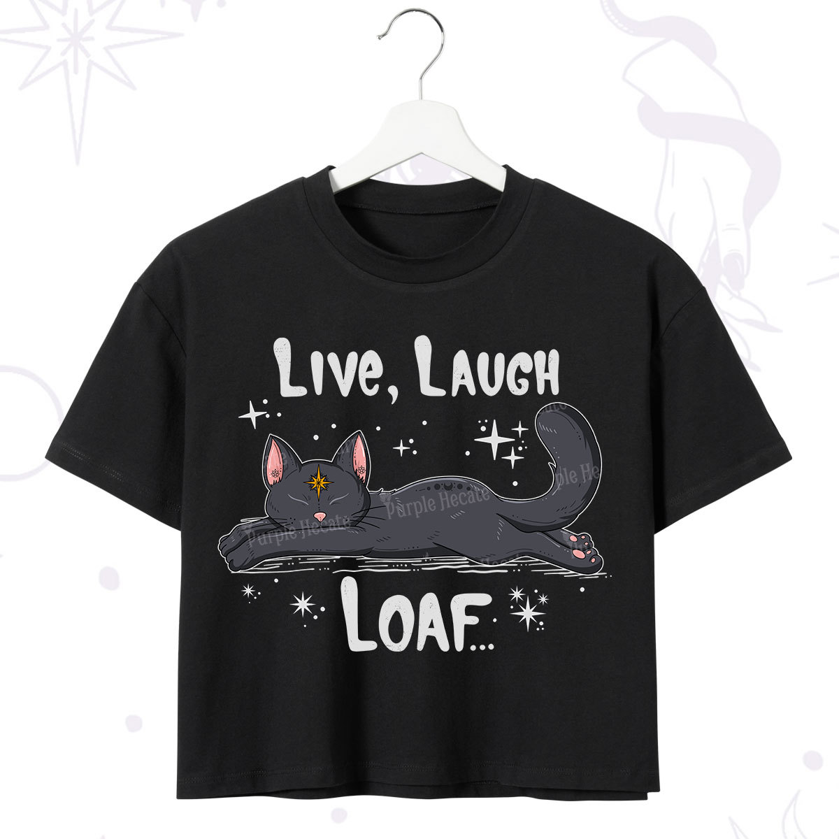 Purplehecate Live Laugh Loaf Crop T-Shirt