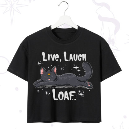 Purplehecate Live Laugh Loaf Crop T-Shirt