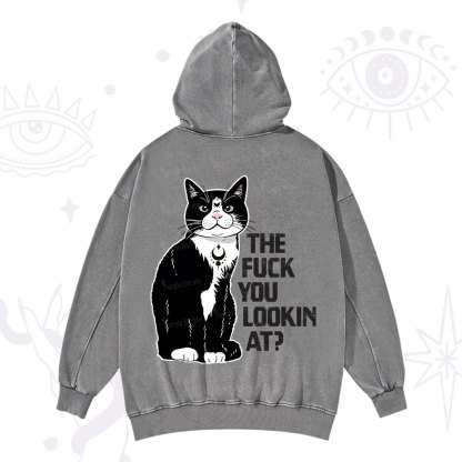 Purplehecate The Fuck You Lookin At Washed Hoodie