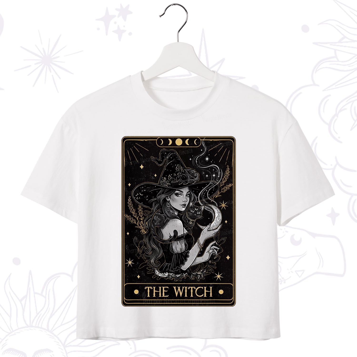 Purplehecate The Witch Enchanted Tarot Card Crop T-Shirt