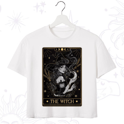 Purplehecate The Witch Enchanted Tarot Card Crop T-Shirt