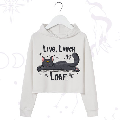 Purplehecate Live Laugh Loaf Crop Hoodie