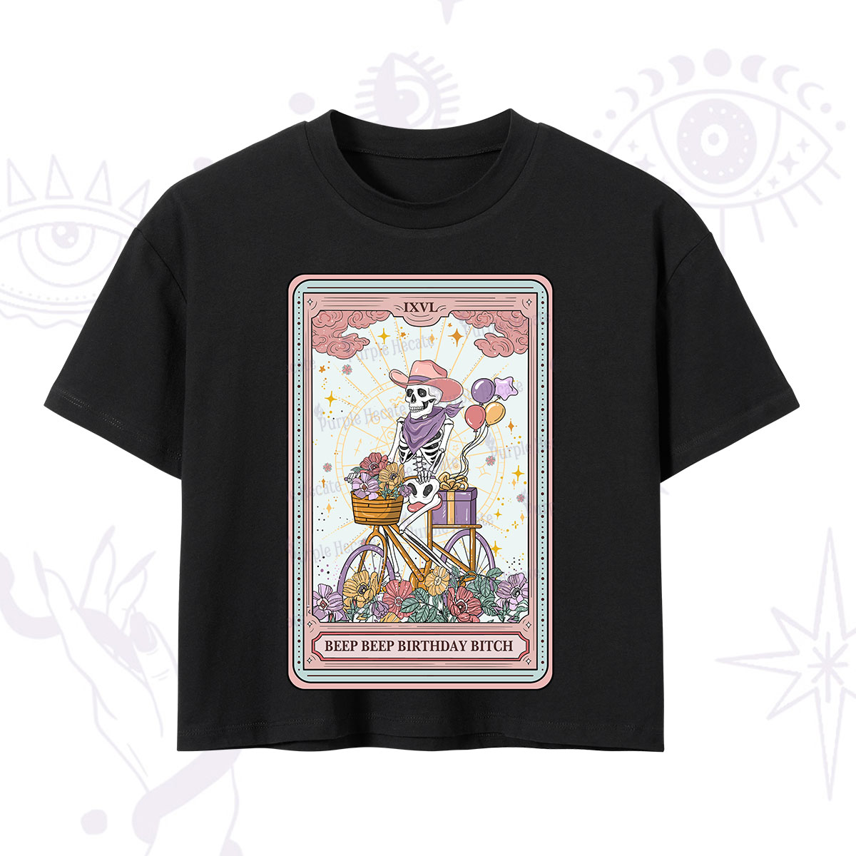 Purplehecate The Beep Beep Birthday Bitch Tarot Crop T-Shirt