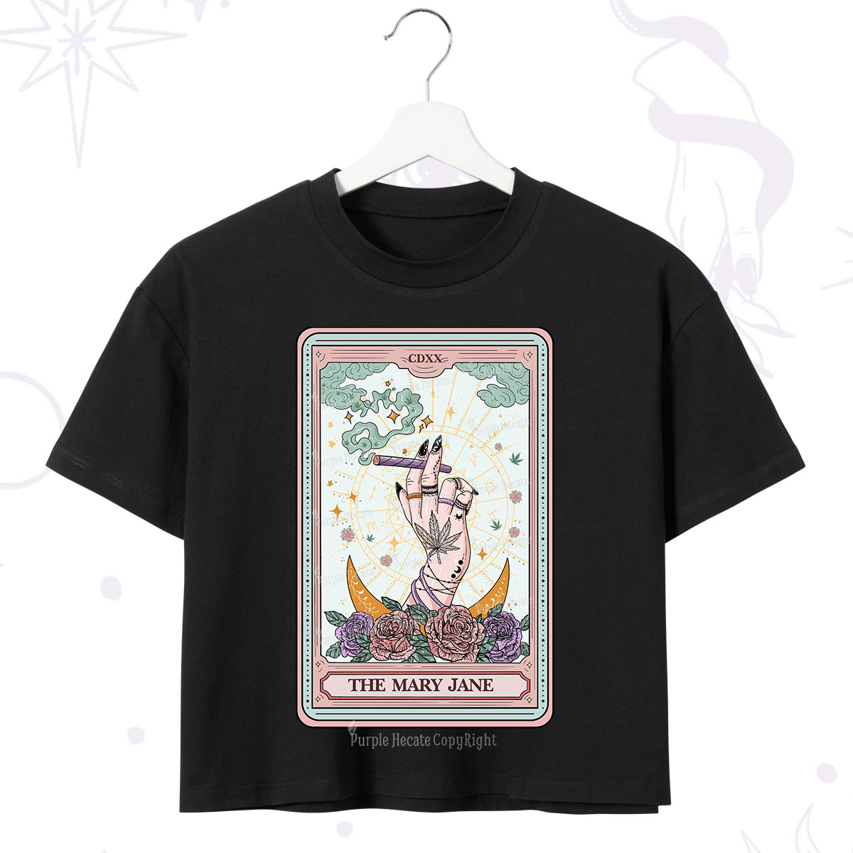 Purplehecate The Mary Jane Tarot Crop T-Shirt