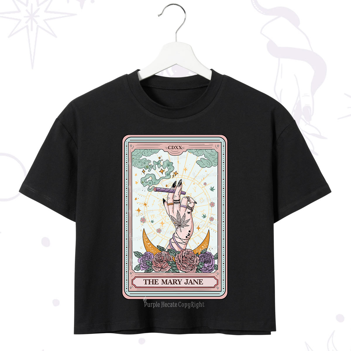 Purplehecate The Mary Jane Tarot Crop T-Shirt