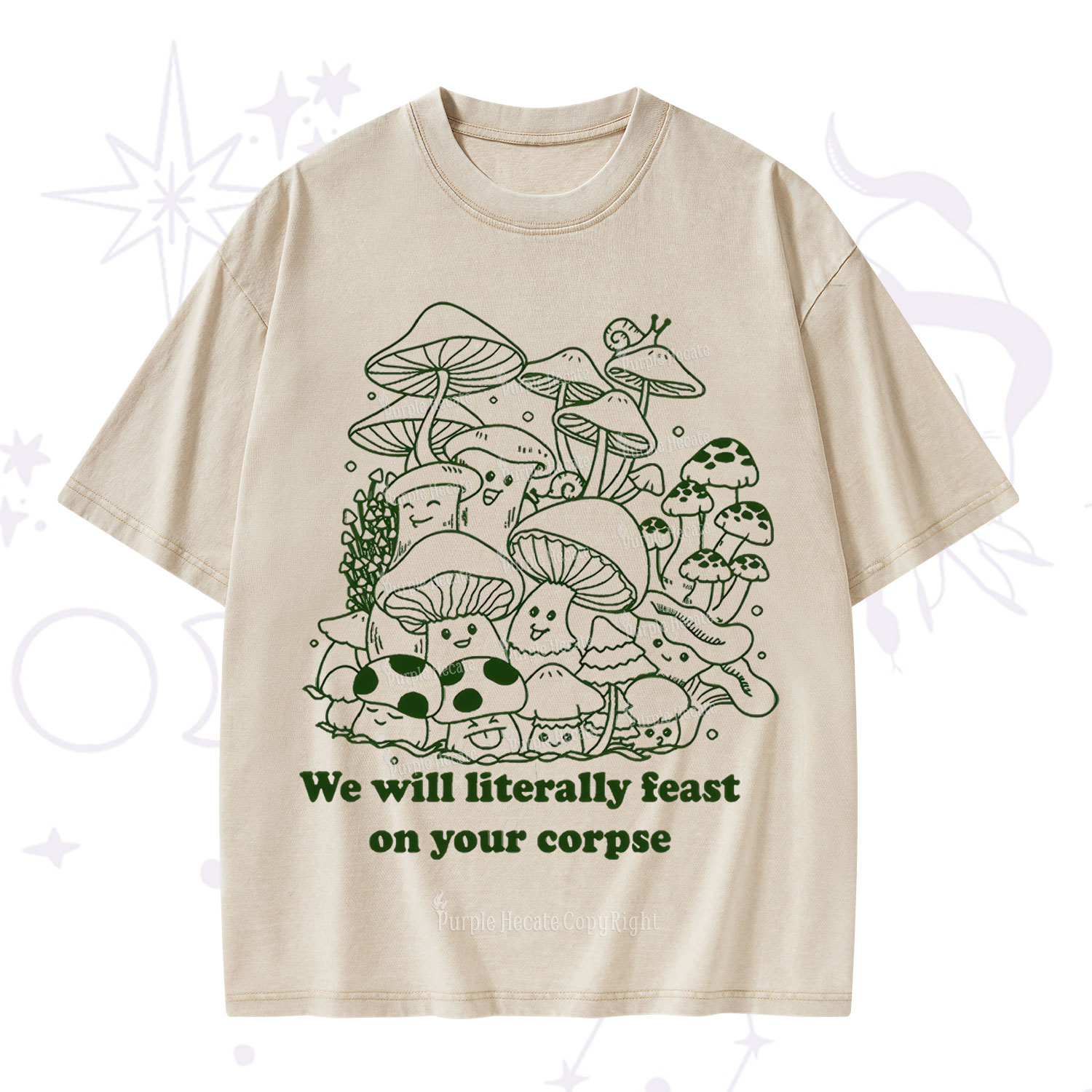 Purplehecate We Will Literally Feast on Your Corpse Washed T-Shirt