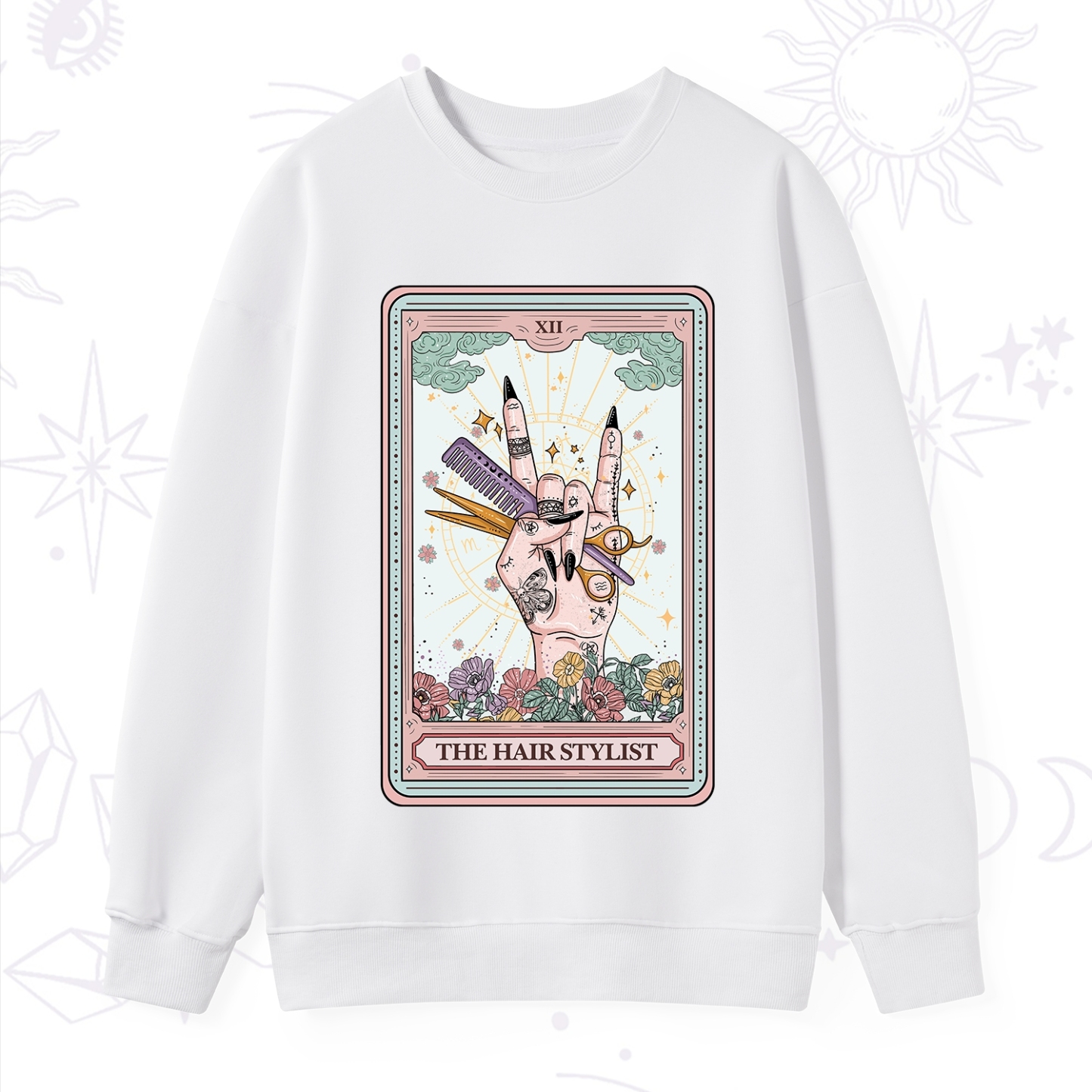 Purplehecate The Hair Stylist Tarot Sweatshirt