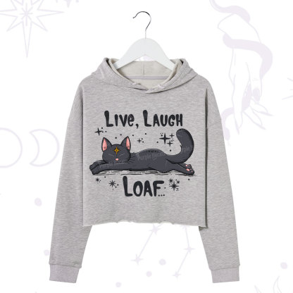 Purplehecate Live Laugh Loaf Crop Hoodie
