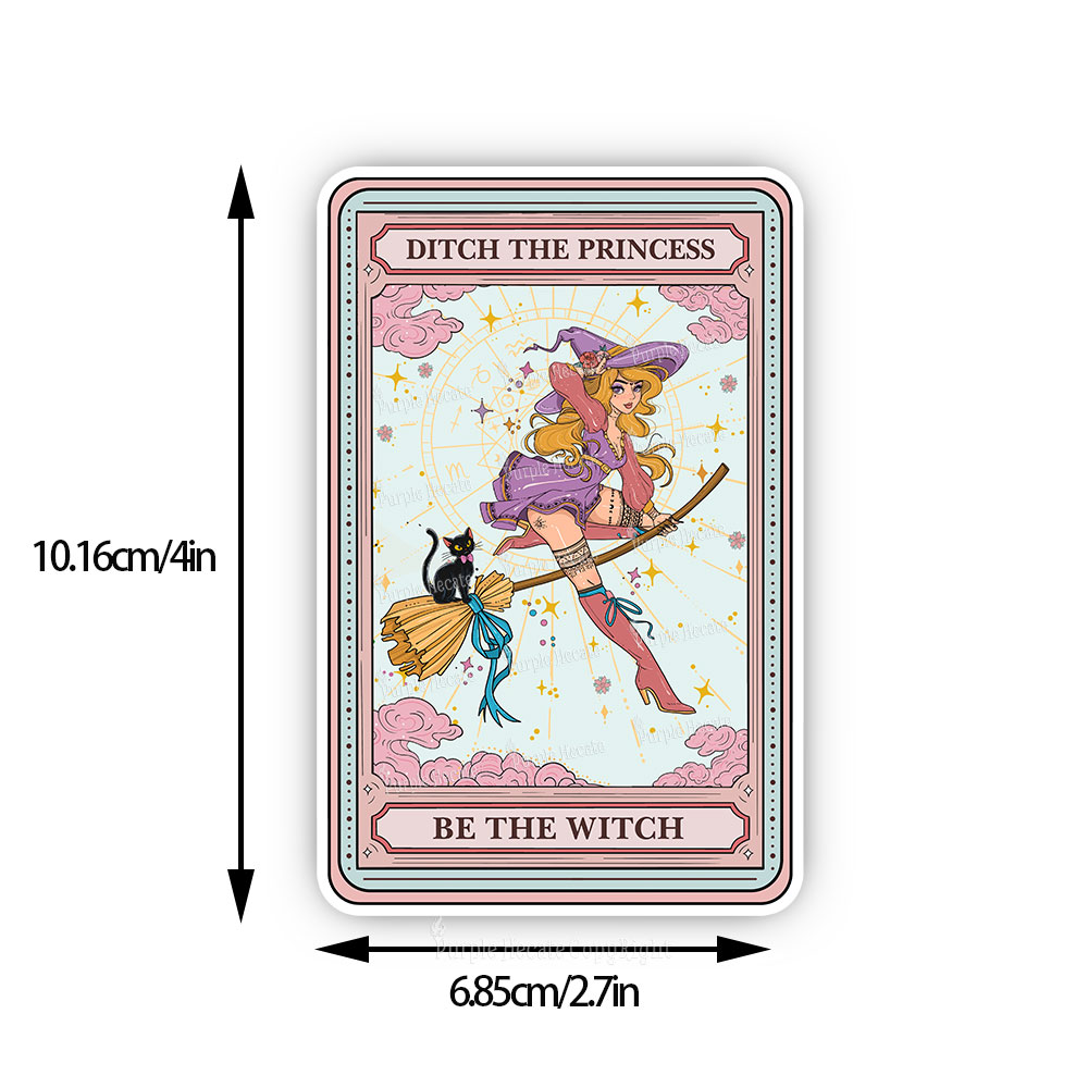 Purplehecate The Ditch The Princess Be The Witch Oracle Card Sticker