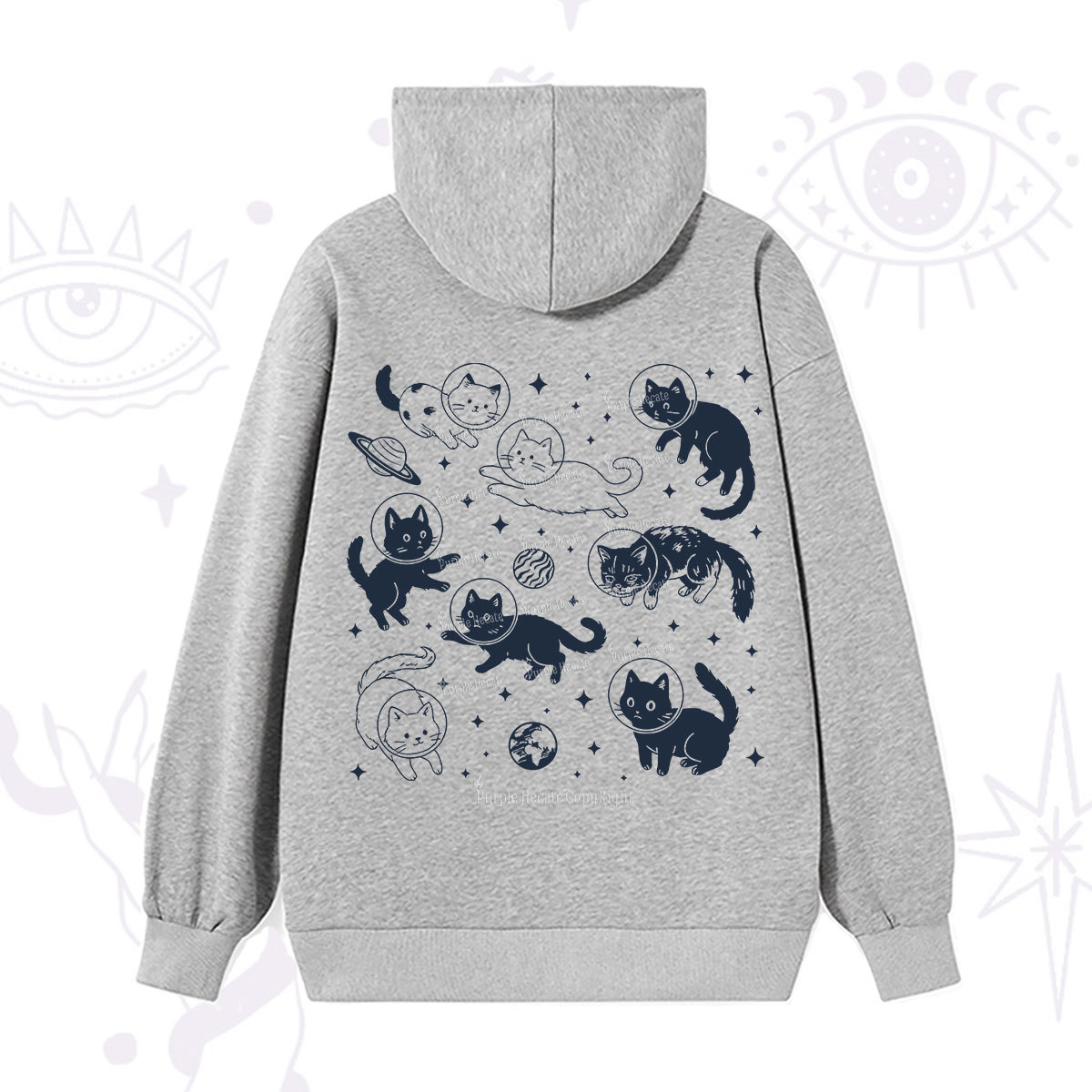Purplehecate Cats in Space Hoodie
