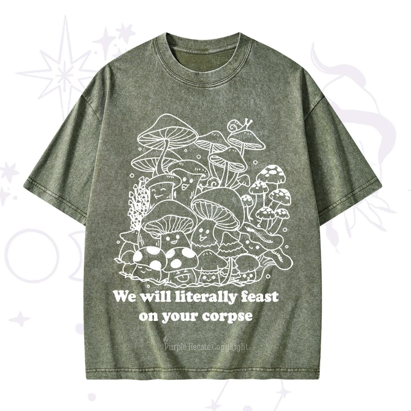 Purplehecate We Will Literally Feast on Your Corpse Washed T-Shirt