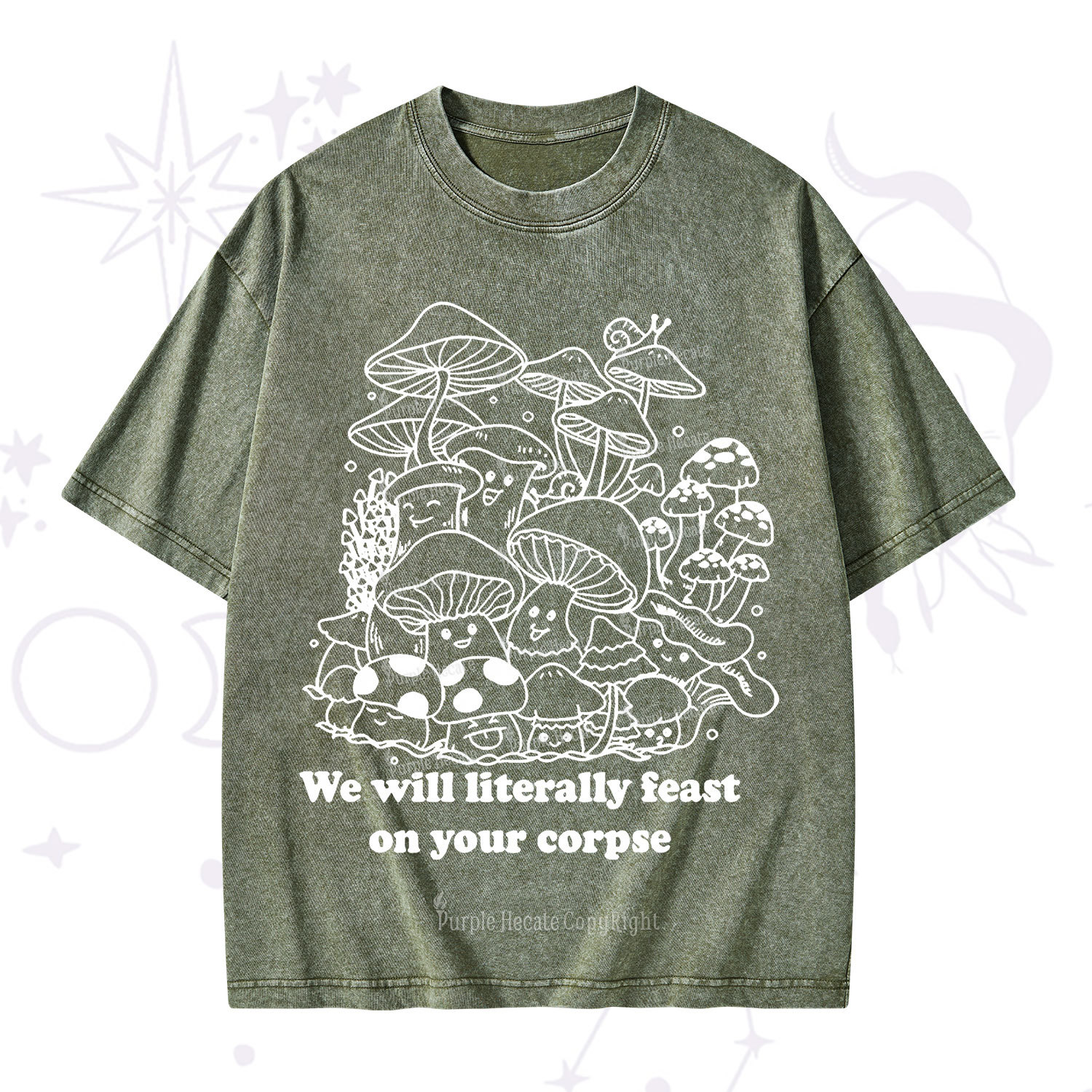 Purplehecate We Will Literally Feast on Your Corpse Washed T-Shirt
