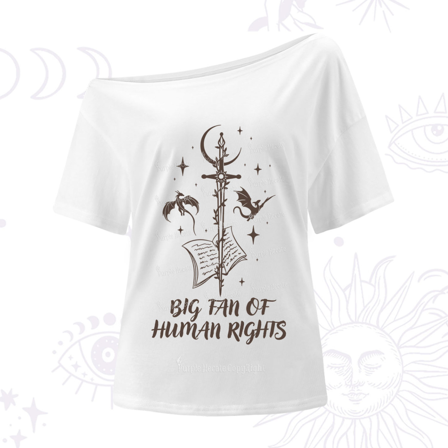 Purplehecate Big Fan Of Human Rights One Shoulder T-Shirt