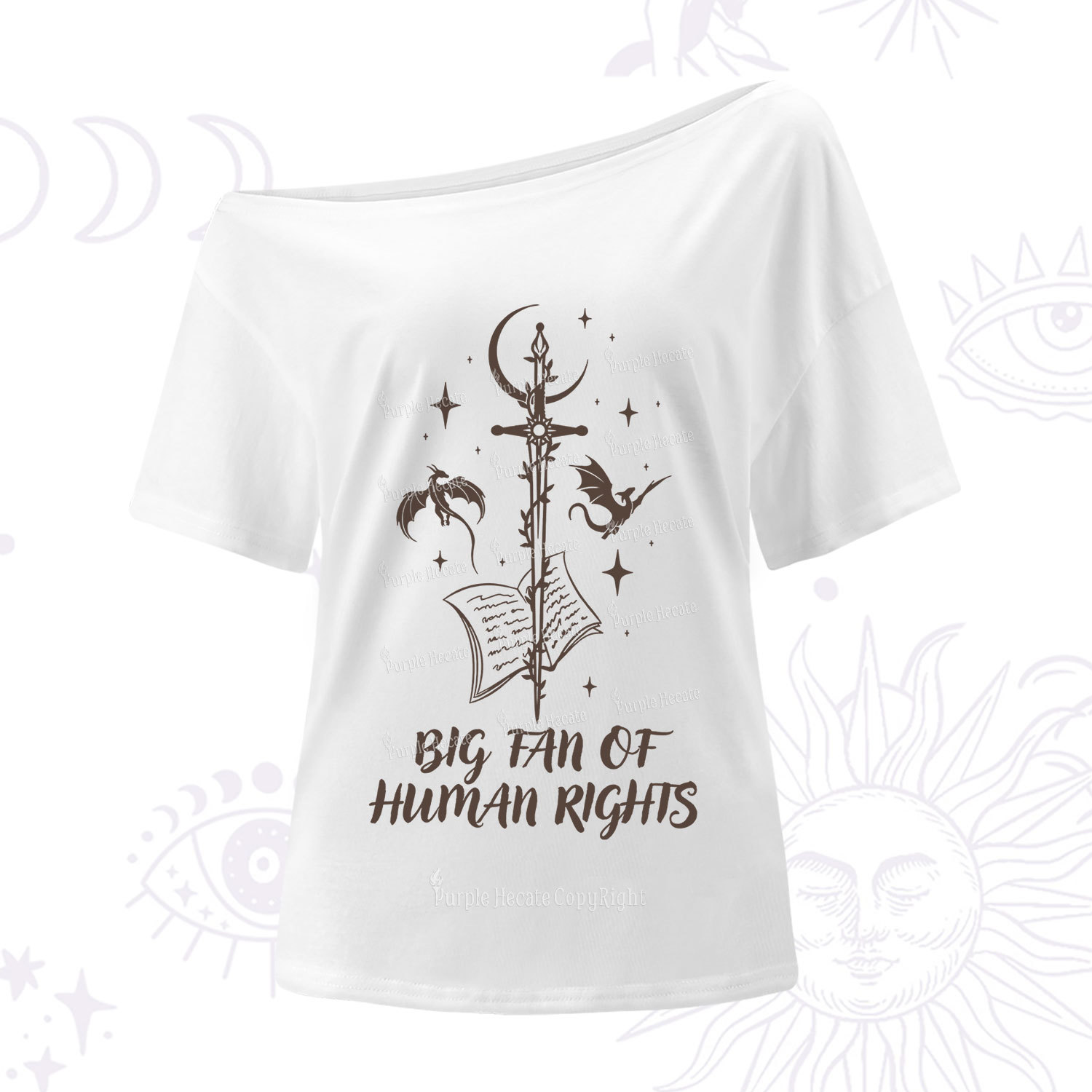 Purplehecate Big Fan Of Human Rights One Shoulder T-Shirt