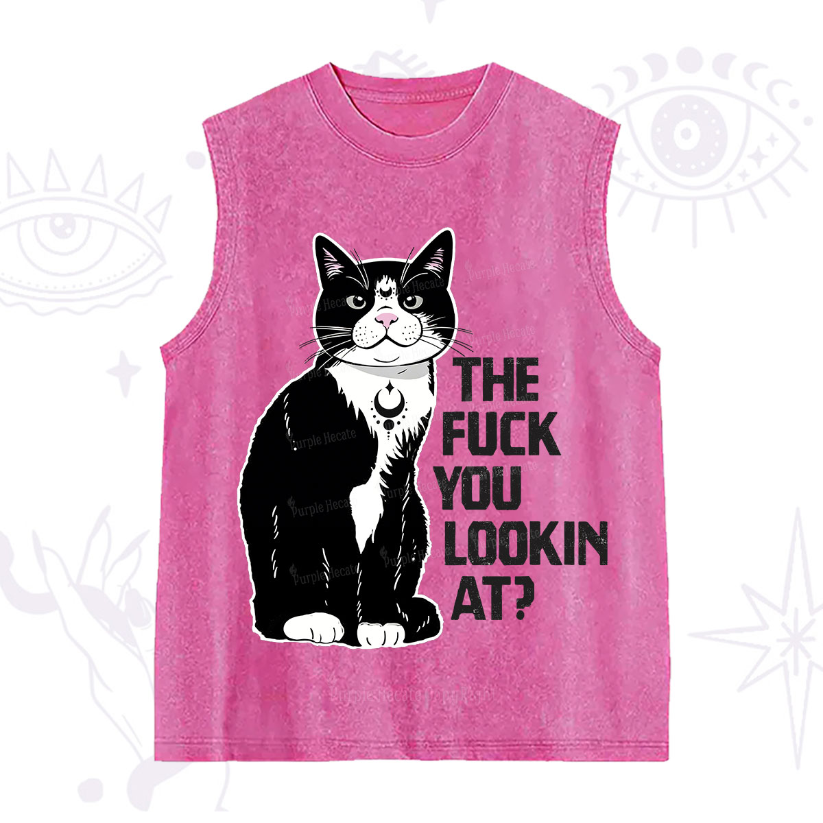 Purplehecate The Fuck You Lookin At Washed Tank