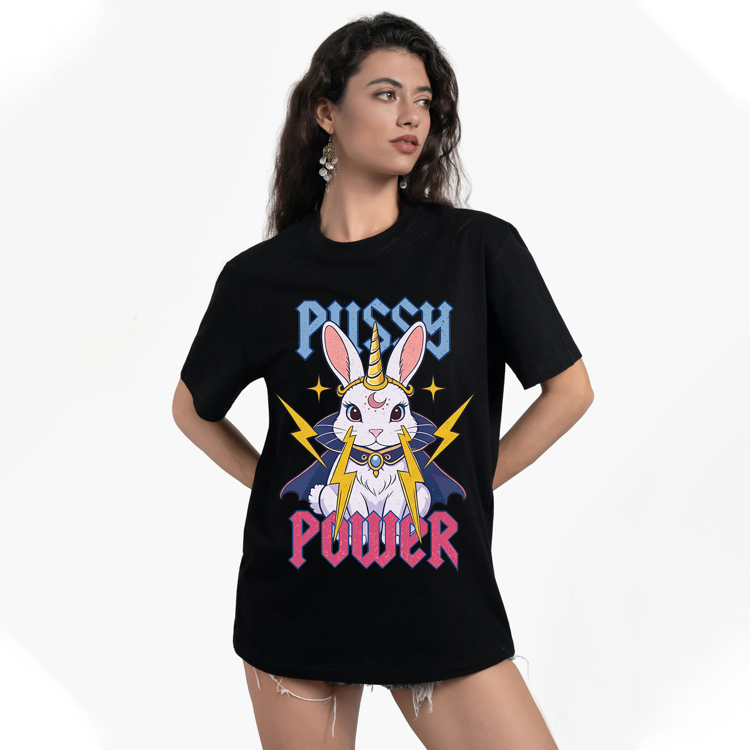 Purplehecate Pussy Power Magic Bunny T-Shirt