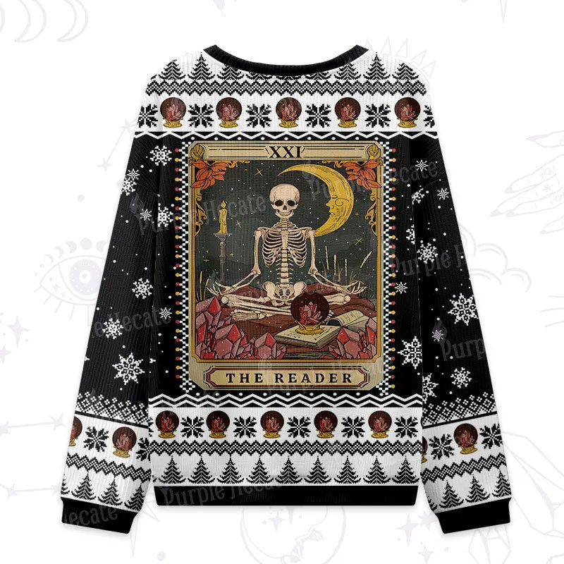 Purplehecate The Reader Tarot Ugly Christmas Sweatshirts