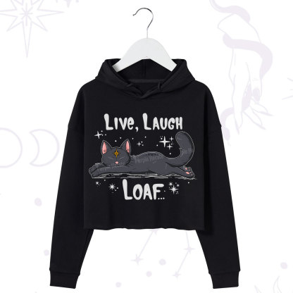 Purplehecate Live Laugh Loaf Crop Hoodie