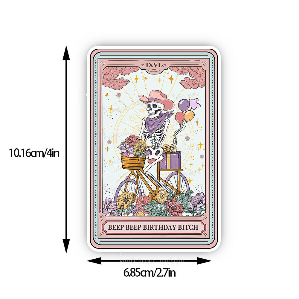 Purplehecate The Beep Beep Birthday Bitch Tarot Sticker