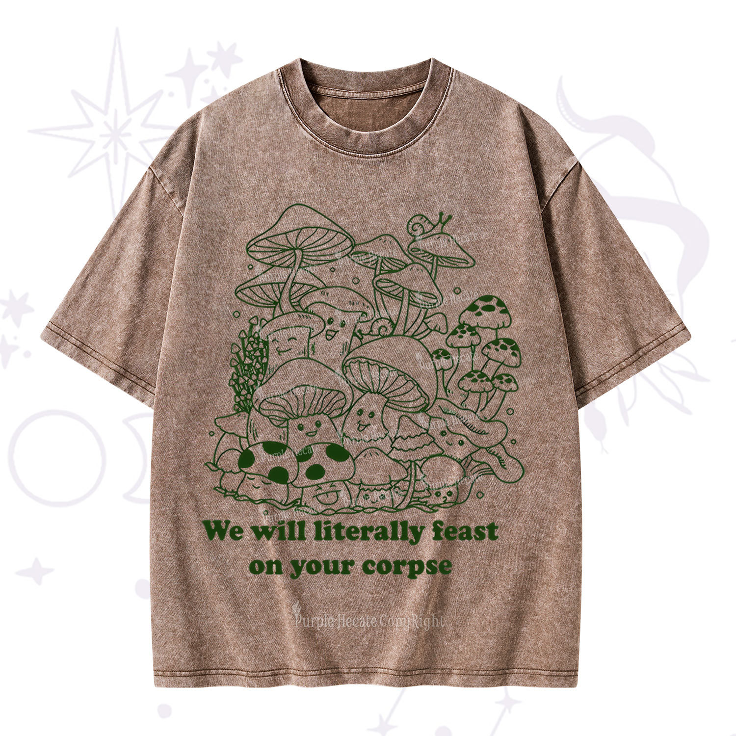 Purplehecate We Will Literally Feast on Your Corpse Washed T-Shirt