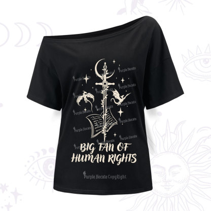 Purplehecate Big Fan Of Human Rights One Shoulder T-Shirt