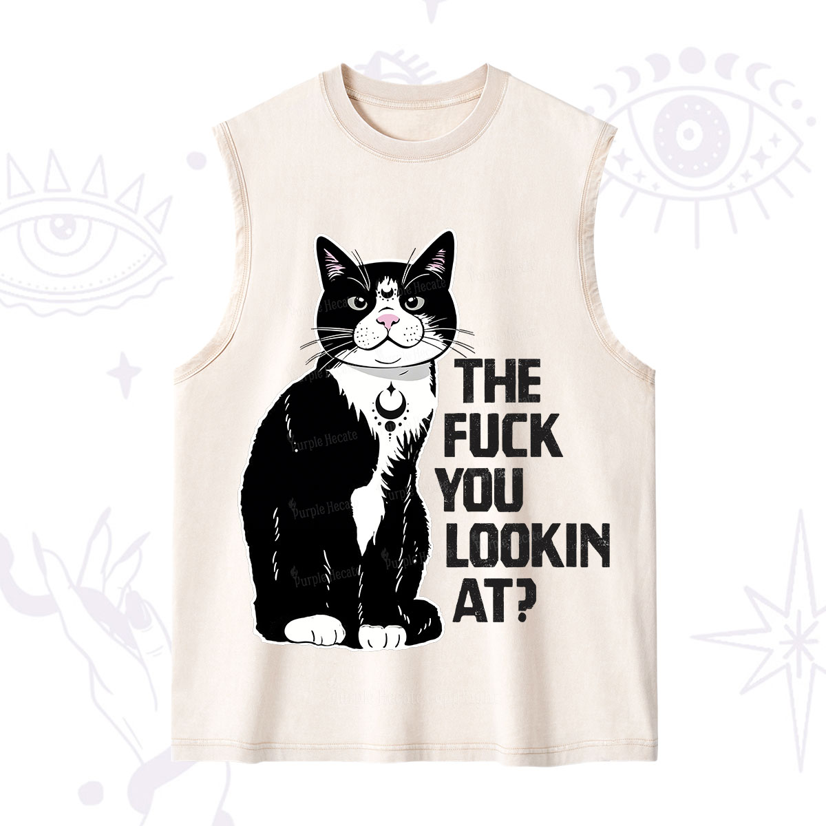 Purplehecate The Fuck You Lookin At Washed Tank