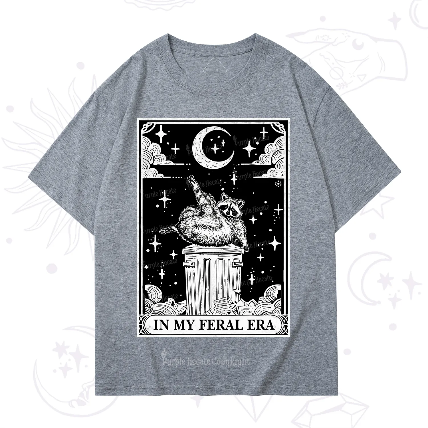 Purplehecate In My Feral Era Raccoon Tarot T-Shirt