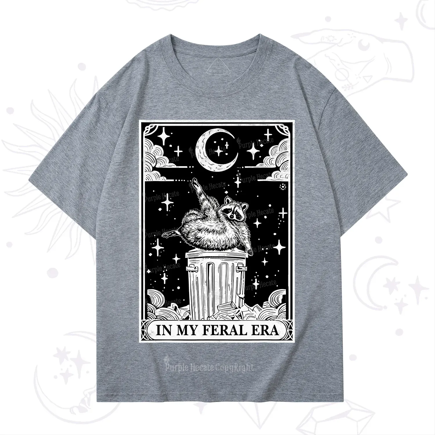 Purplehecate In My Feral Era Raccoon Tarot T-Shirt
