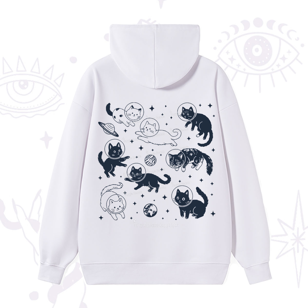 Purplehecate Cats in Space Hoodie