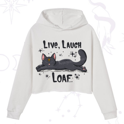 Purplehecate Live Laugh Loaf Crop Hoodie