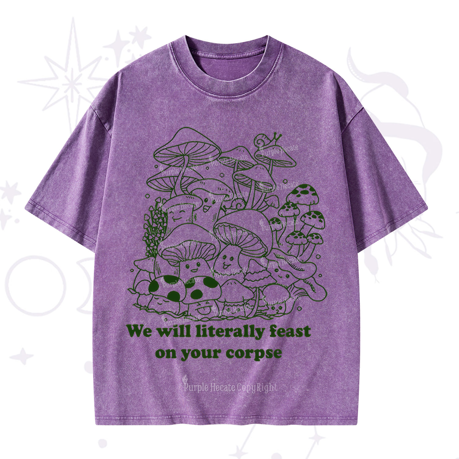 Purplehecate We Will Literally Feast on Your Corpse Washed T-Shirt