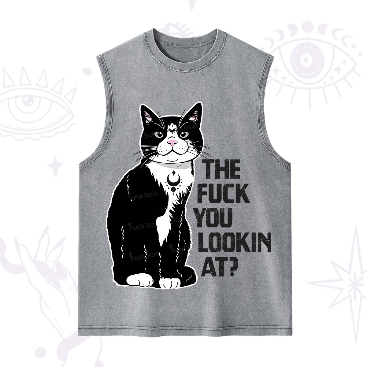 Purplehecate The Fuck You Lookin At Washed Tank