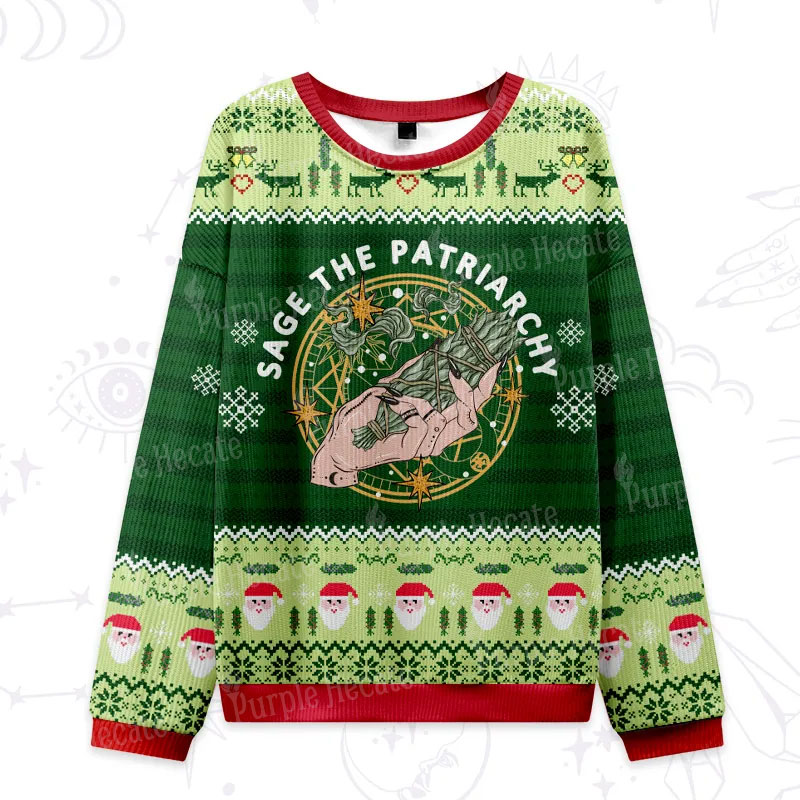 Purplehecate Sage The Patriarchy Ugly Christmas Sweatshirts