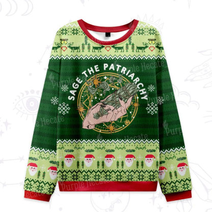 Purplehecate Sage The Patriarchy Ugly Christmas Sweatshirts